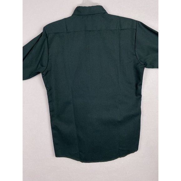 VTG 80s Washington Dee Cee DC Mens Size 14 1/2 Button Up Shirt Long Sleeve Green - Picture 5 of 10